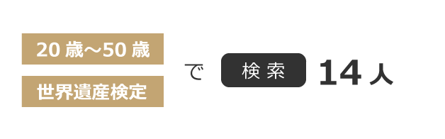 さまざまな条件で検索・キャスティング可能例